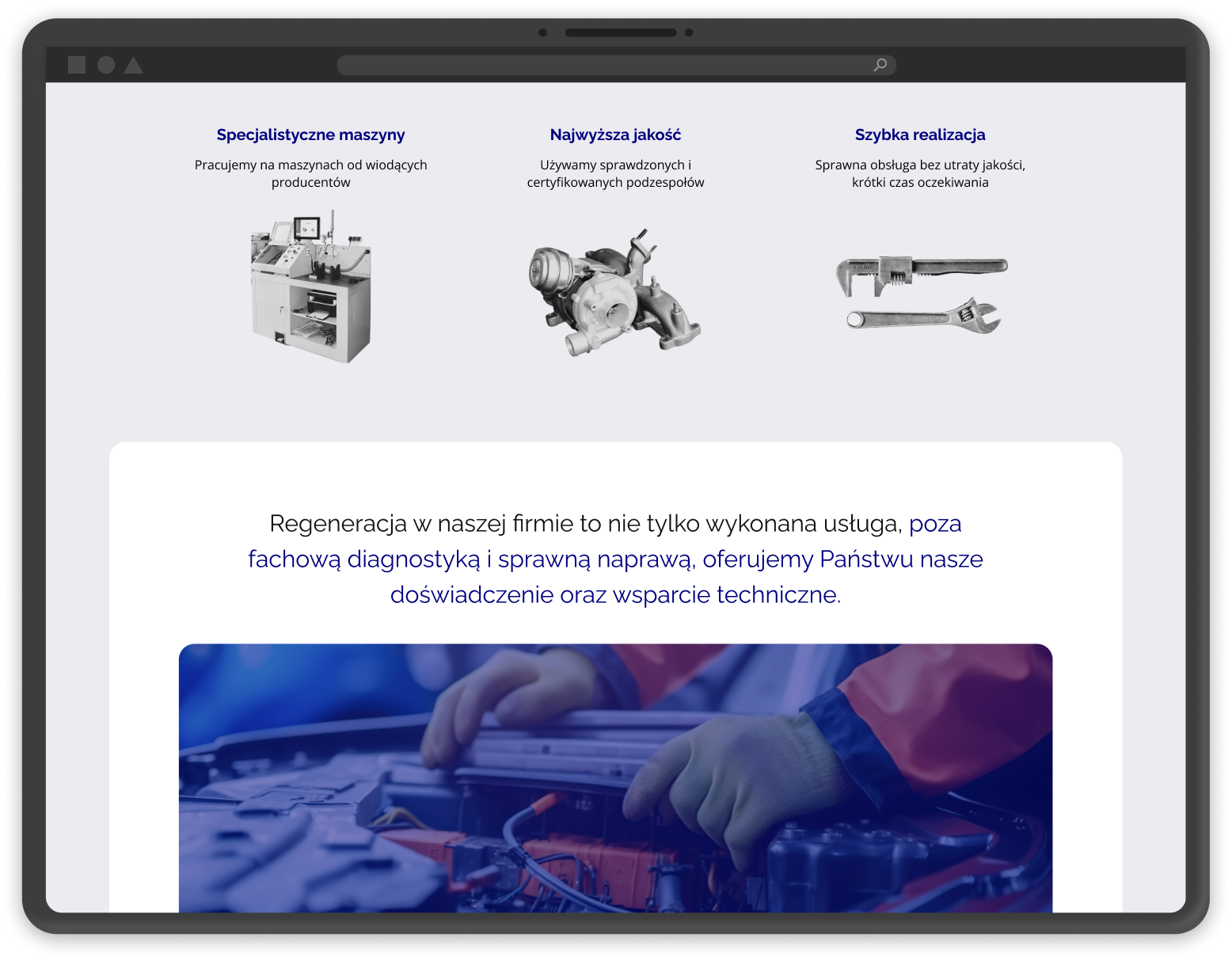 KMG Turbo — business website — 2