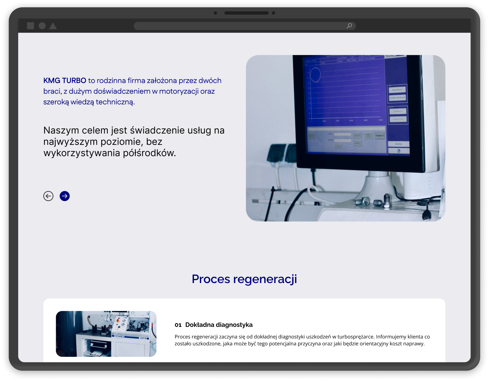 KMG Turbo — business website — 3